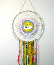 Mixed Media Bike Wheel Dreamcatcher