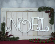 Lustre Noel Sign with Greenery