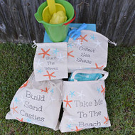 Beach Talk Stenciled Beach Totes