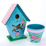 Pretty Dogwood Birdhouse and Pot