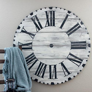 Chalky Finish Over-Sized Wall Clock