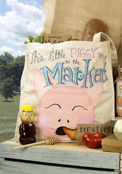 "This Little Piggy Went to the Market" Tote Bag