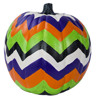 Cheerful Chevron Halloween Pumpkin