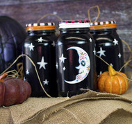 Moon and Stars Halloween Candy Jar Trio