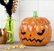 Glass Jack-O'-Lantern Jar