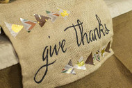 "Give Thanks" Geometric Table Runner