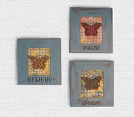 Butterfly Inspirational Frame with Chalky Finish