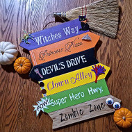 "This Way" Outdoor Halloween Sign