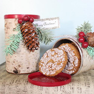 Decou-Paged Birch Bark Cookie Container