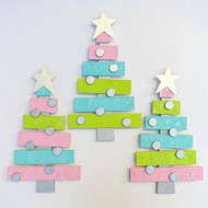 Modern Christmas Pallet Tree with Metallic Accents