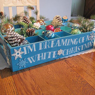 Stenciled Christmas Carol Ornament Crate