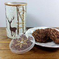 Decou-Paged Reindeer Cookie Container