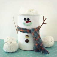 Glittered Snowman Cookie Container