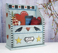 Folk Art Heart Shelf