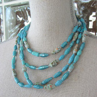 Paper Bead Necklace and Bracelet Set