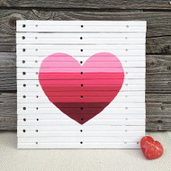 Easy Ombre Heart Art on Recycled Materials