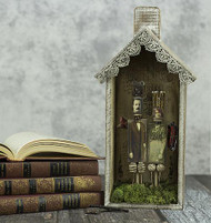 Antique King and Queen Mixed Media House