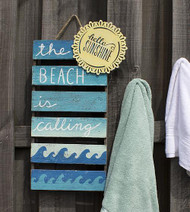 "The Beach is Calling" Hanging Sign