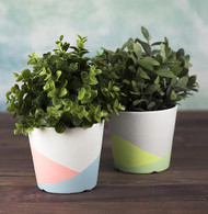 Pastel Neon Geometric Planters