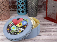 Round Flower Keepsake Box