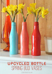 Upcycled Bottle Vases