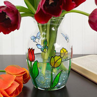 Spring Garden Vase With Butterflies