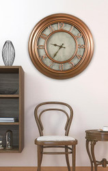 Bright Copper Metallic Clock