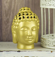 Painted Metallic Buddha Head