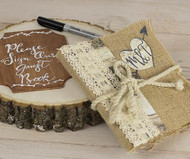 Rustic Burlap Wedding Guestbook