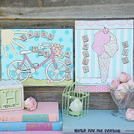 Summertime Bicycle and Ice Cream Canvases