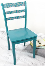 Painted Geometric Satin Chair