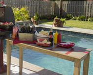 Plaid Patterned Outdoor Table