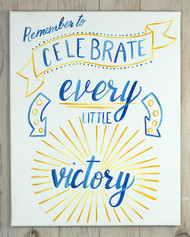 Celebrating Every Victory Motivational Canvas