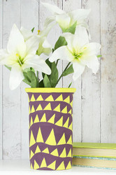 Modern Geometric Chalky Finish Vase