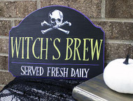 Witch's Brew Cauldron Sign