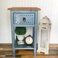 Industrial Metallic Bedside Table