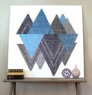 Oversized Abstract Cross Stitch Decor