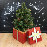 Glossy Gift Box with Holiday Tree