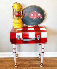 Buffalo Check Suitcase Table