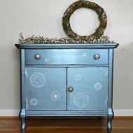 Metallic Pewter Cabinet