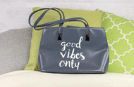 Good VIbes Only Hand-Painted Purse