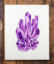 Premium Tube Acrylic Purple Crystal Painting