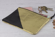 Metallic Gold and Black Clutch