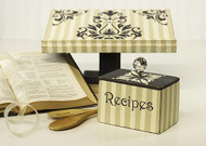 Downton Abbey Inspired Striped Recipe Box