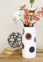 Mod Circles Chalky Finish Vase