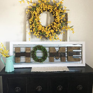 Corrugated Metal "Home" Sign