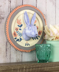 Rabbit Decorative Painted Plaque