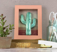 3-D Metallic and Pastel Cactus Wall Art