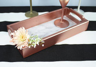 Elegant Rose Gold and Faux Marble Tray