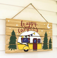 Happy Camper Painted Outdoor Sign